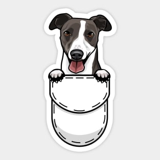 Funny Whippet Pocket Dog Sticker